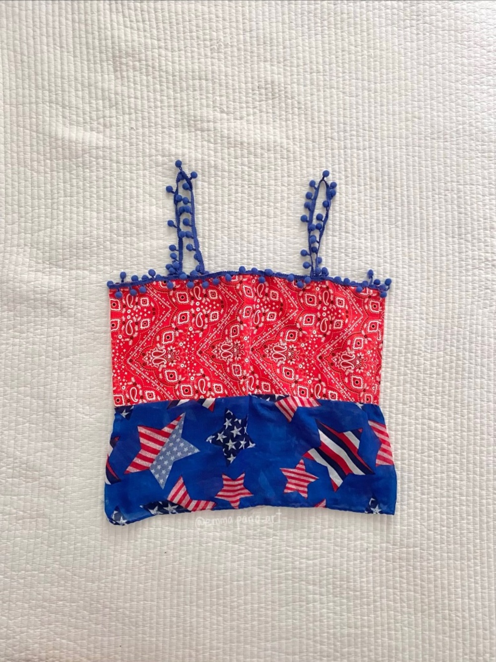 red white and blue Fourth of July tank top